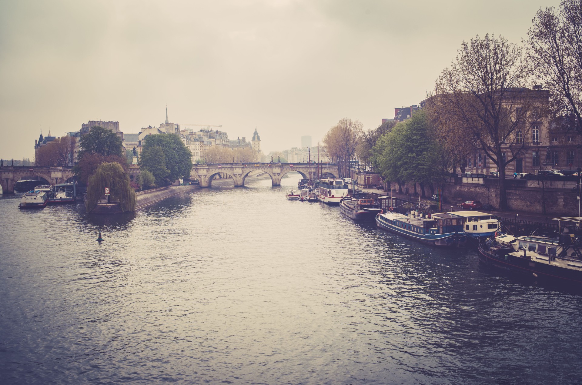 Paris and its river in Springtime
